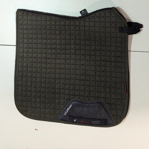Lemieux Suede Dressage Saddle Pad - Hunter Green (?) - Size S/M - Picture 1 of 2